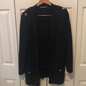 St John classic black knit set